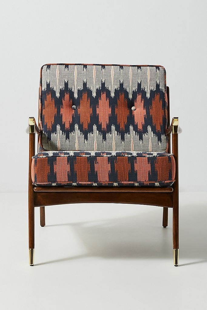 Ikat Haverhill Chair By Anthropologie in Orange - Image 1