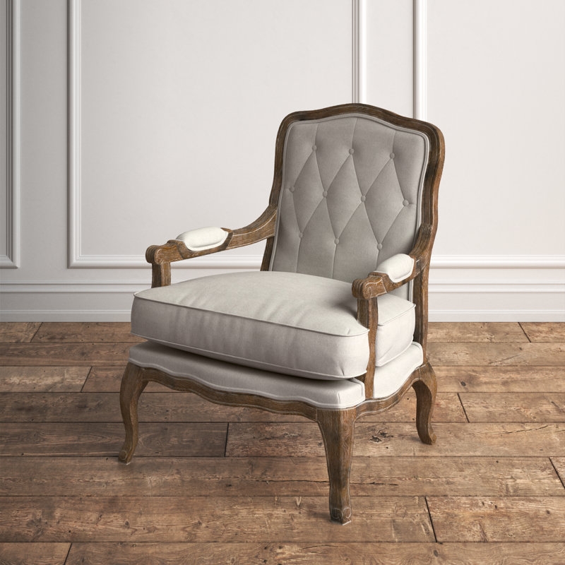 Alto 29'' Wide Tufted Linen Armchair - Image 2