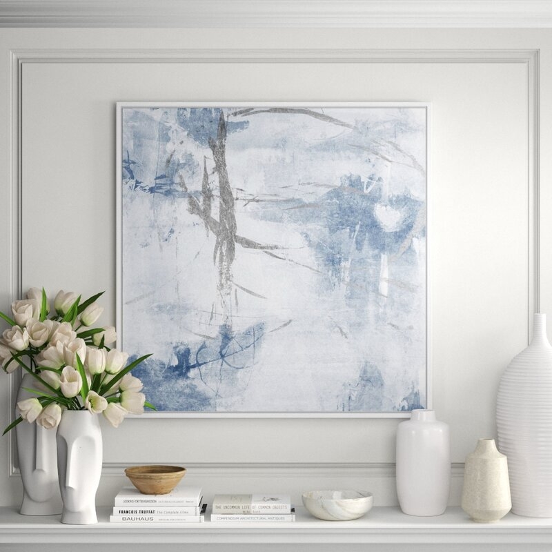 'EVOLVING SILVER' FRAMED PRINT ON WRAPPED CANVAS - Image 1