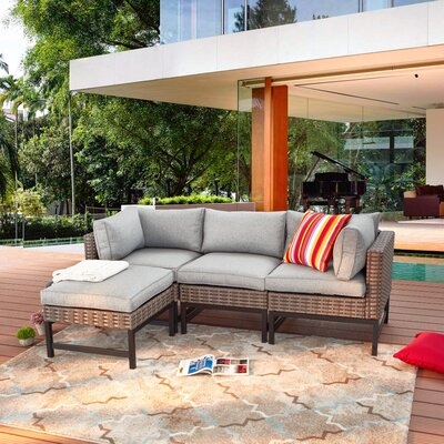 Patio Sectional with Cushions - Image 0