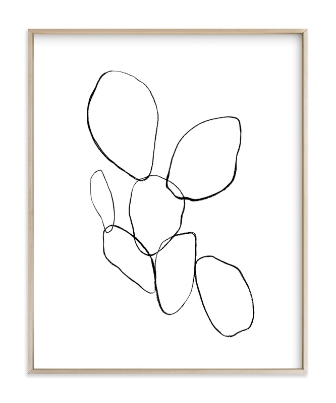 Cactus Line Drawing  - 18x24" - matte brass - Image 0
