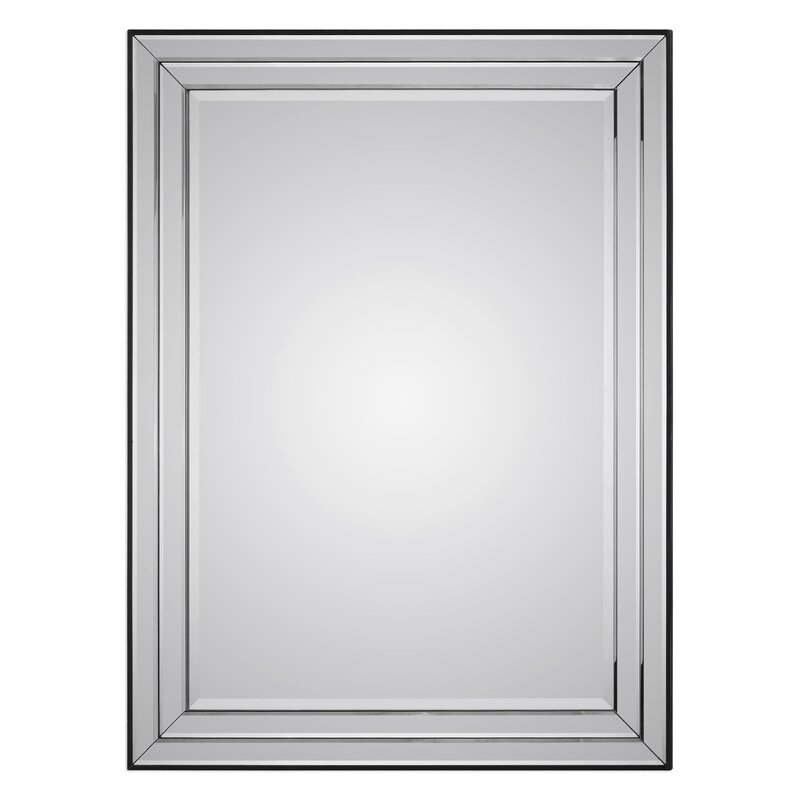 "Rectangle Wood Framed Accent Mirror" - Image 0