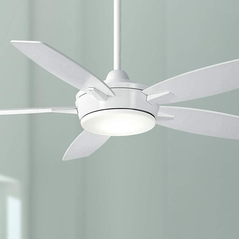 52" Minka Aire Espace White LED Ceiling Fan - Image 0
