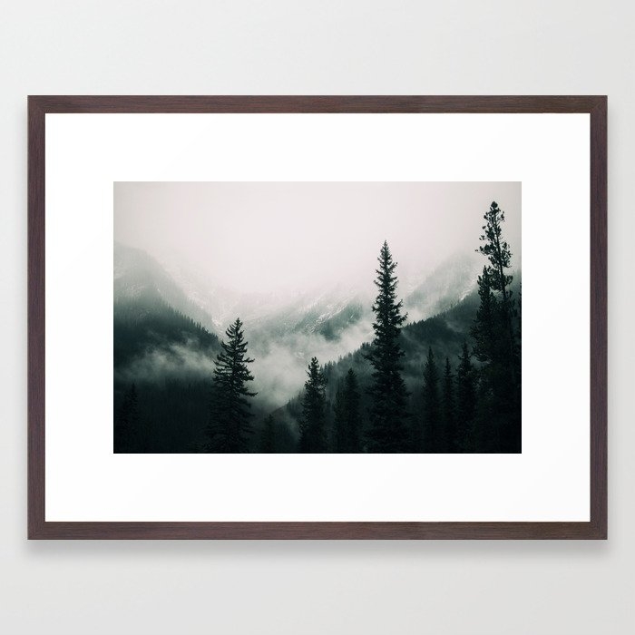 Over the Mountains and trough the Woods - Forest Nature Photography Framed Art Print - Image 0