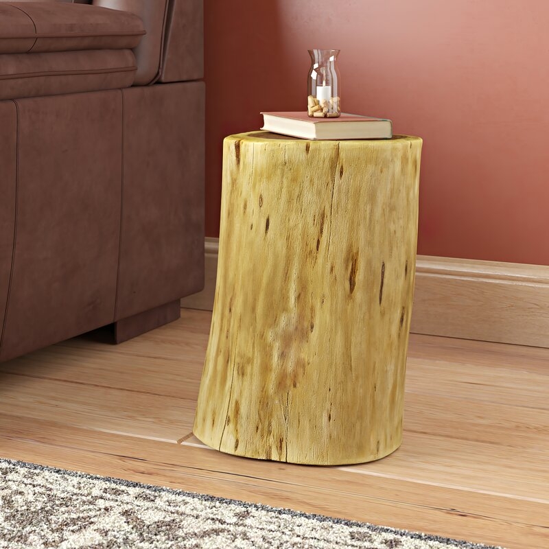Fontanelle Hardwood Stump End Table - Image 0