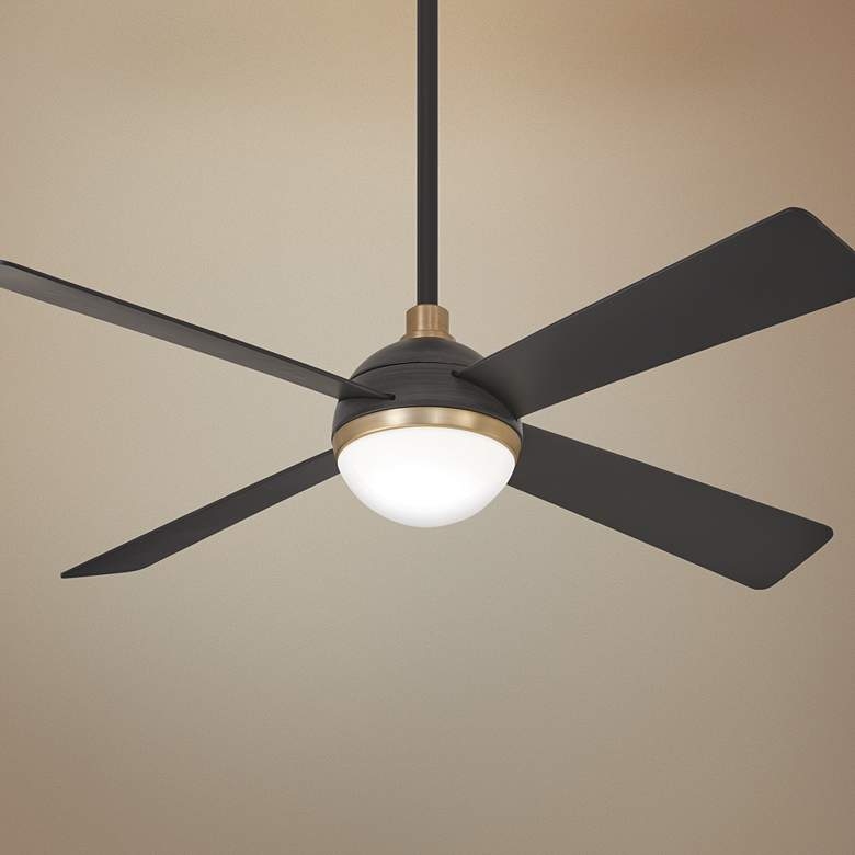54" Minka Aire Orb Brushed Carbon LED Ceiling Fan - Image 0