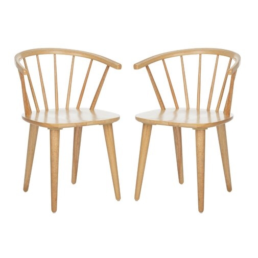 Ginny Solid Wood Dining Chair (Set of 2) - Natural - Image 1