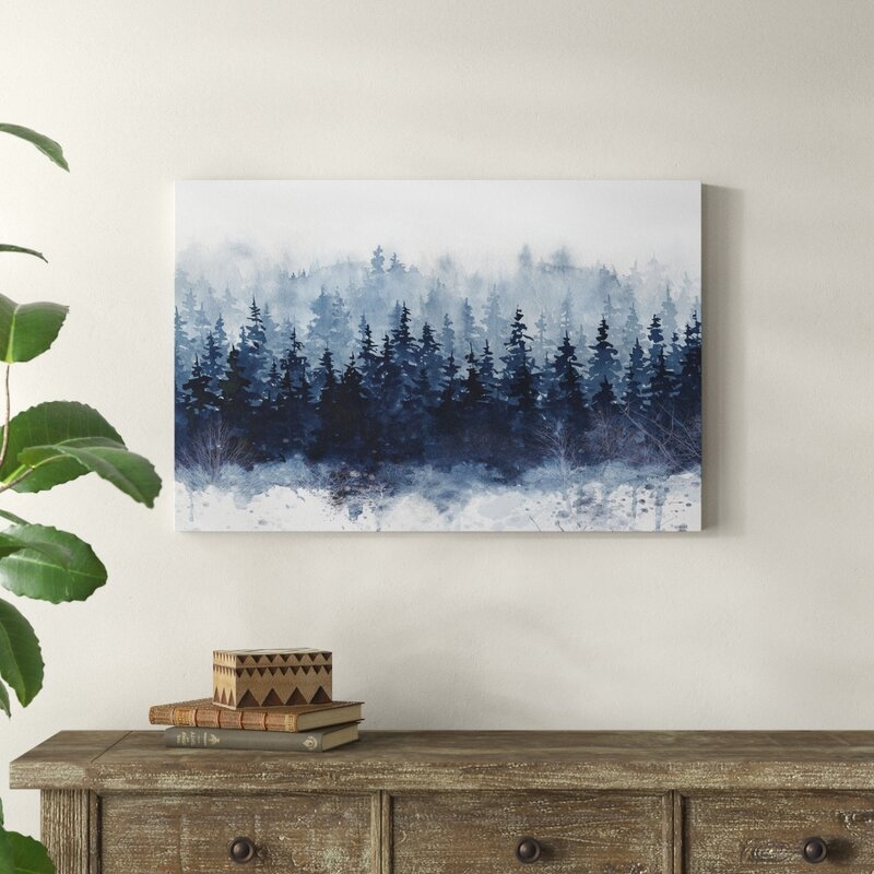 32" H x 48" W x 1.5" D 'Indigo Forest' - Picture Frame Print on Canvas - Image 2