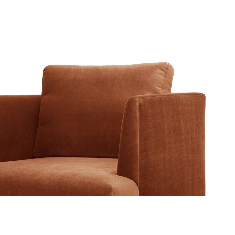 Jase Velvet Armchair, Stax Rust Velvet - Image 3