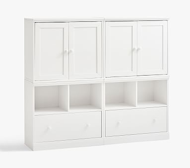 Cameron 2 Cubbies & 2 Double Drawer Base Set, Simply White, Flat Rate - Image 0