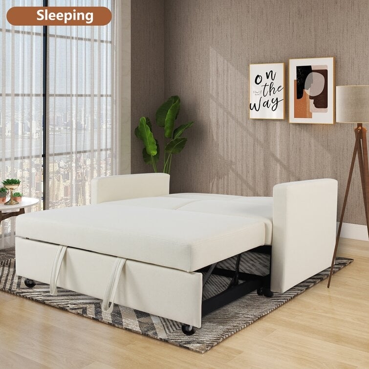 56" Sleeper Sofa Couch With Pull Out Bed - Image 2