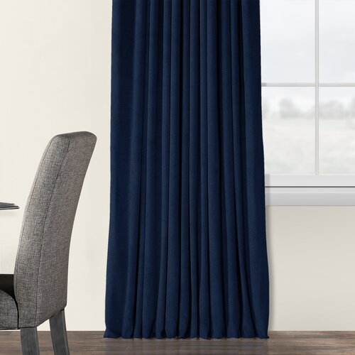 Rhinehart Solid Max Blackout Thermal Tab Top Single Curtain Panel- MIDNIGHT BLUE 100" x 108" - Image 4
