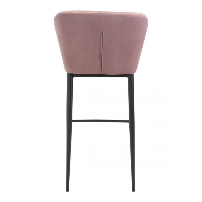 Tolivere Bar Chair Gray Velvet, Set of 2 - Image 2