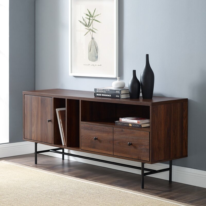 Elson TV Stand for TVs up to 65" in Dark Walnut - Image 4