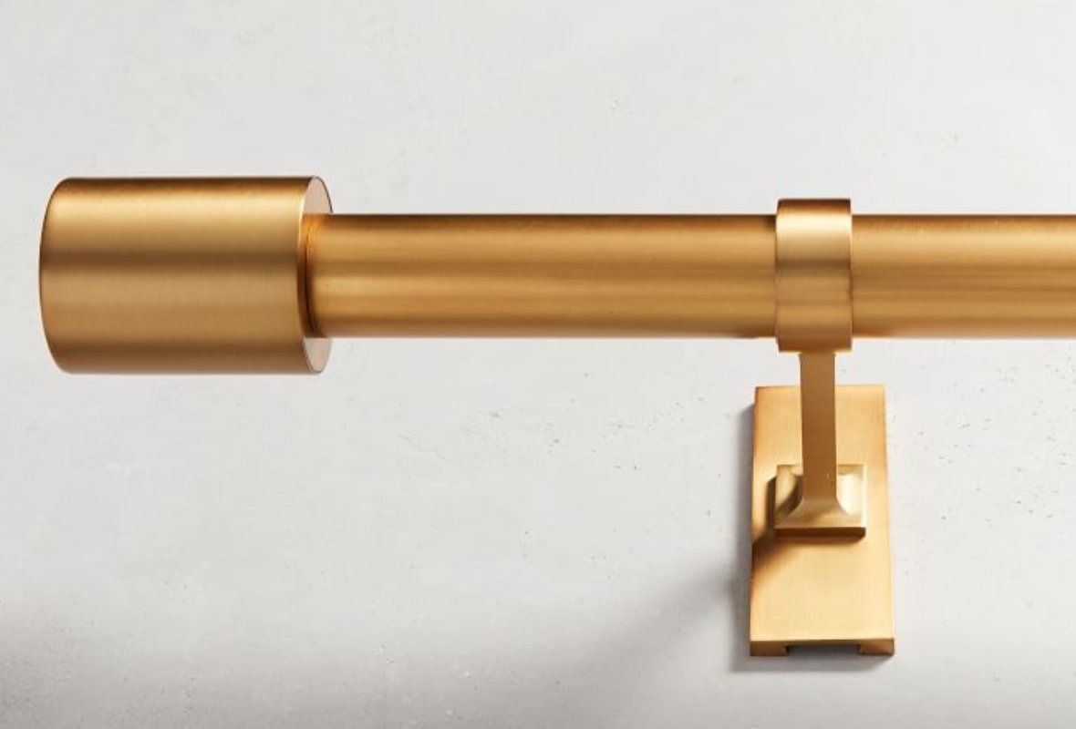 Oversized Metal Rod, 28"-48", Antique Brass - Image 0