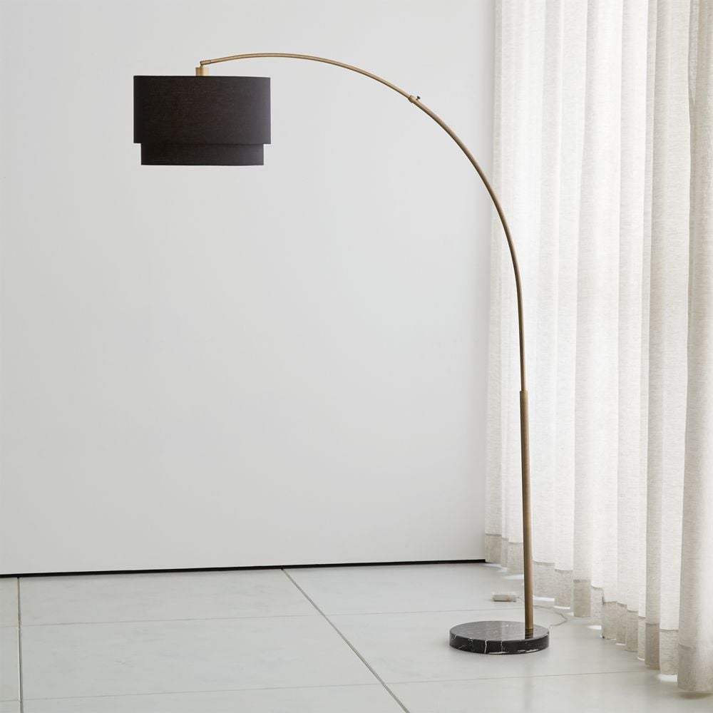 Meryl Arc Brass Floor Lamp - Image 0