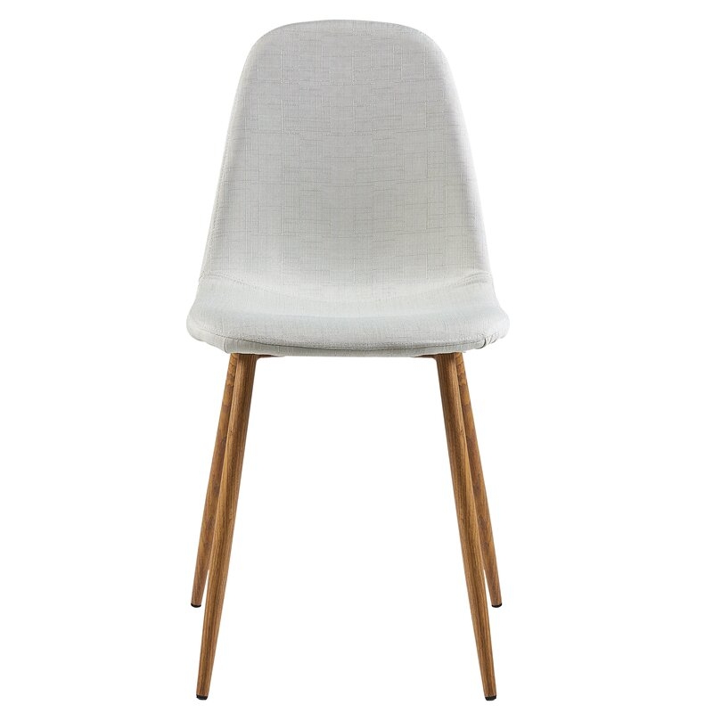 Parvin Upholstered Solid Back Side Chair in Light Grey - Image 0