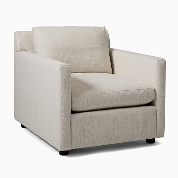 Marin Armchair, Down, Performance Basket Slub, Feather Grey, Concealed Support - Image 2