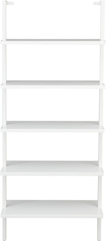 Stairway White 72.5" Wall Mounted Bookcase - Image 0