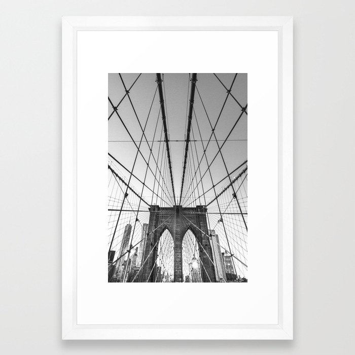 Lines of Brooklyn - New York Framed Art Print - Image 0