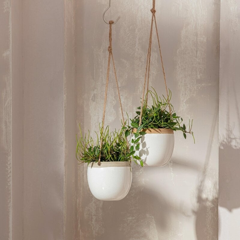 Rayshun Ceramic 2 - Piece Hanging Planter (Set of 2) - Image 0