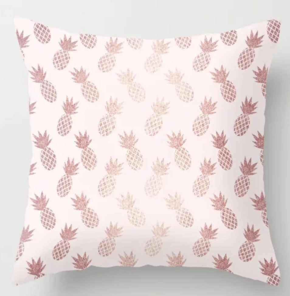 Rose Gold Pineapple Pillow - 20" - Image 0