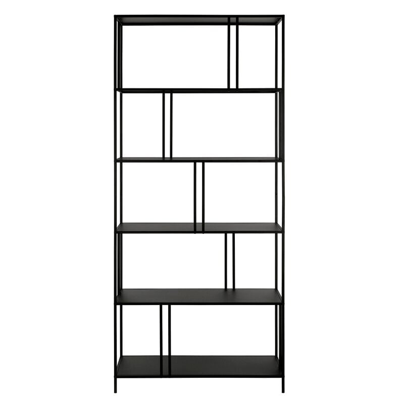 Knight 76'' H x 34'' W Metal Geometric Bookcase - Image 3