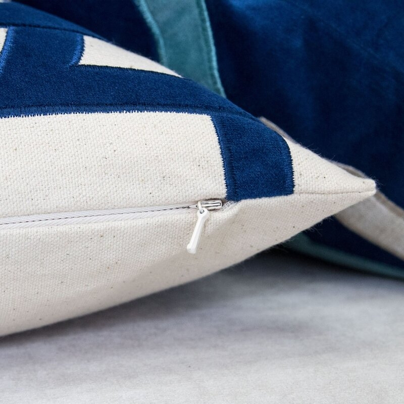 Mcnair Square Applique Cotton Pillow Cover & Insert - Image 2