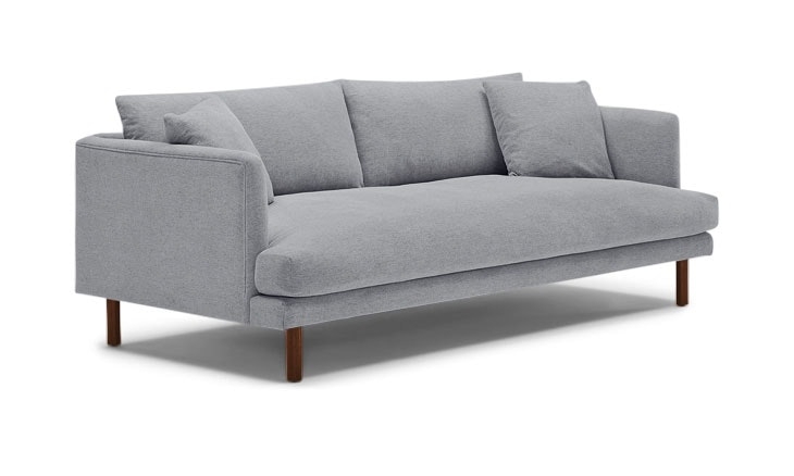 Gray Lewis Mid Century Modern Sofa - Essence Ash - Mocha - Cylinder Legs (Quick Ship) - Image 1
