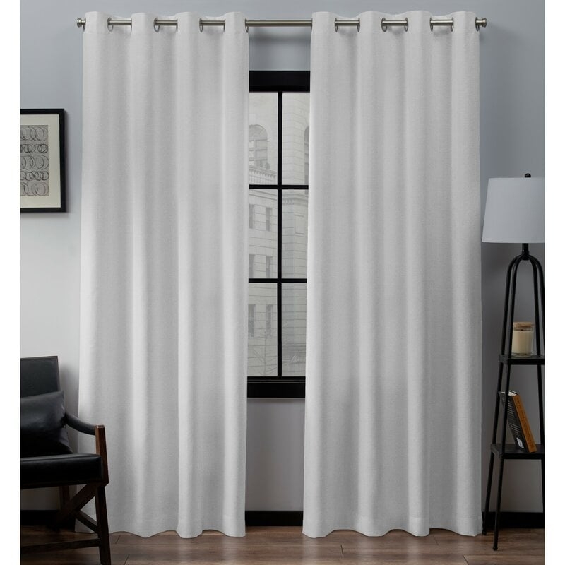 Heil Solid Color Semi-Sheer Grommet Curtain Panel (Set of 2) - Image 0