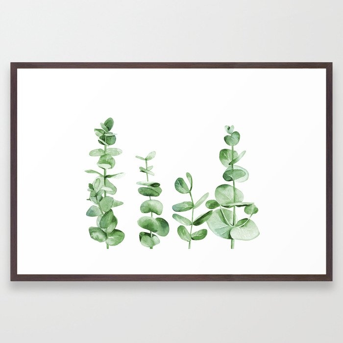 Eucalyptus leaves Framed Art Print by Art by ASolo - Image 0