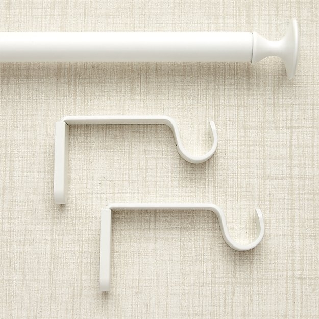 Single 28-48" White Curtain Rod - Image 0
