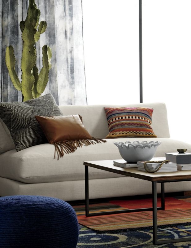 "23"" bias pillow with feather-down insert" - Image 2