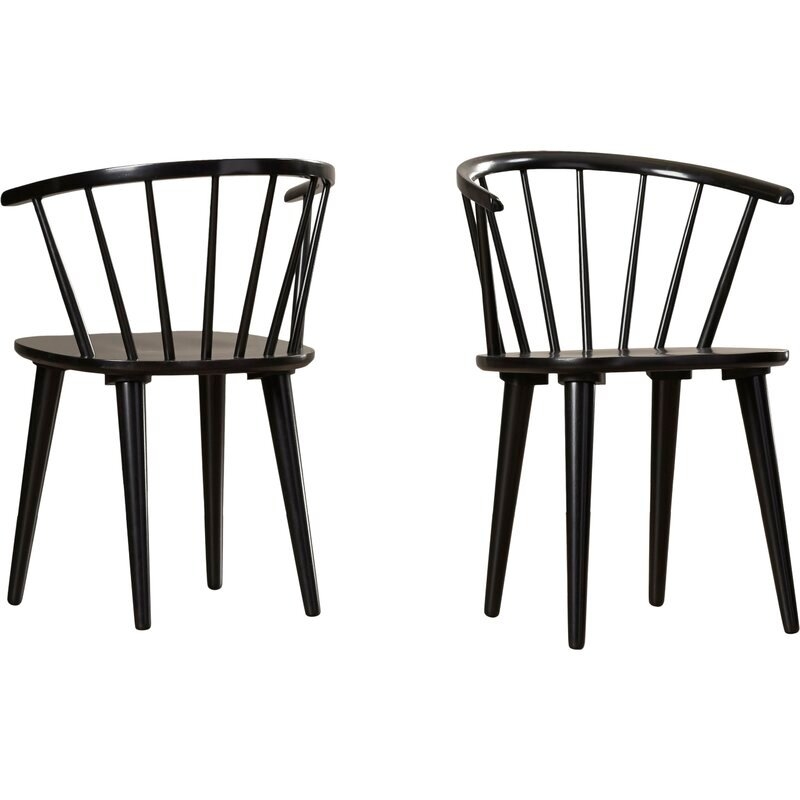 Spindle Solid Wood Windsor Back Arm Chair (set of 2) - Image 5