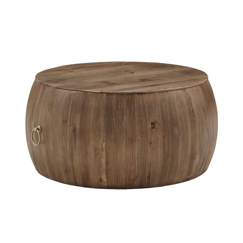 Steil Solid Wood Drum Coffee Table - Image 1