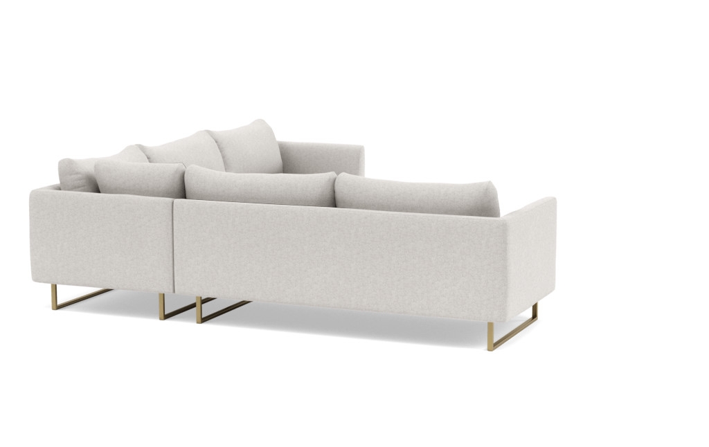 OWENS Corner Sectional Sofa//Matte Brass Square Outline//kid and pet friendly - Image 1