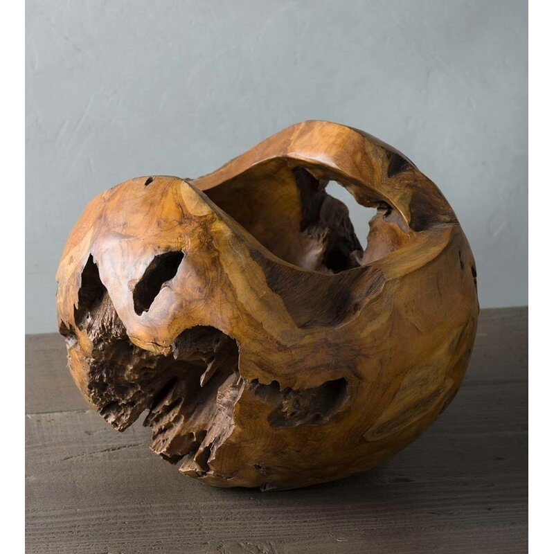 Como Brown Indoor / Outdoor Wood Table Vase - Image 0