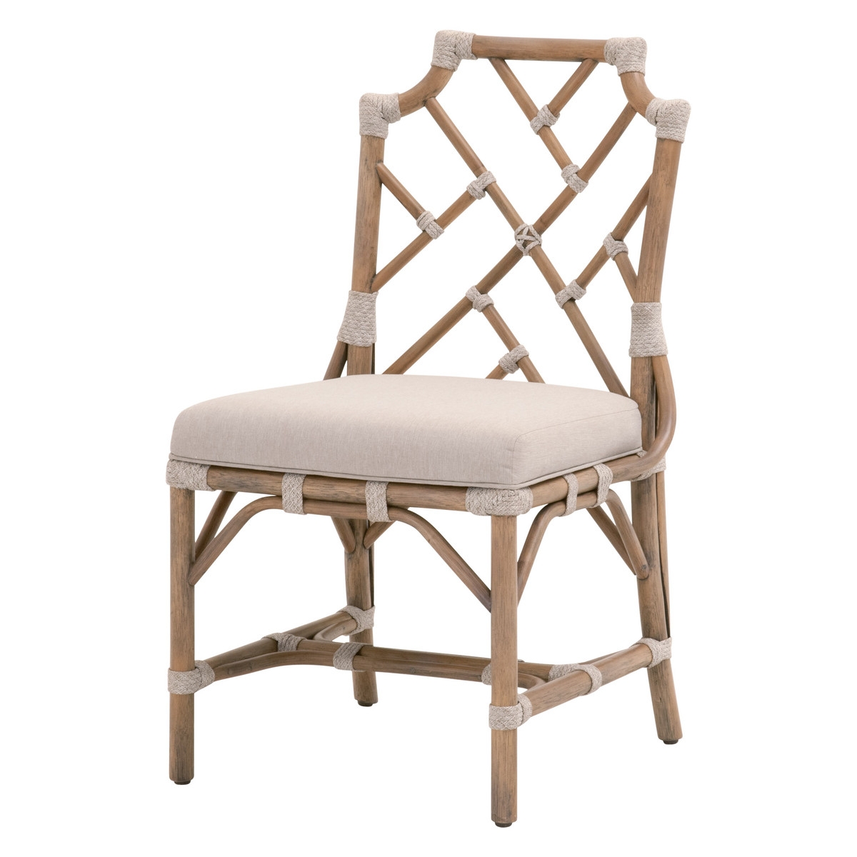 Bayview Dining Chair, Taupe & White, Set of 2 - Image 1