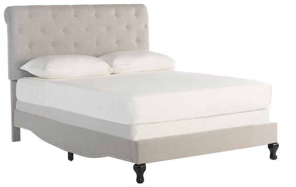 Hathaway Bed - Light Grey - Queen - Safavieh - Image 0