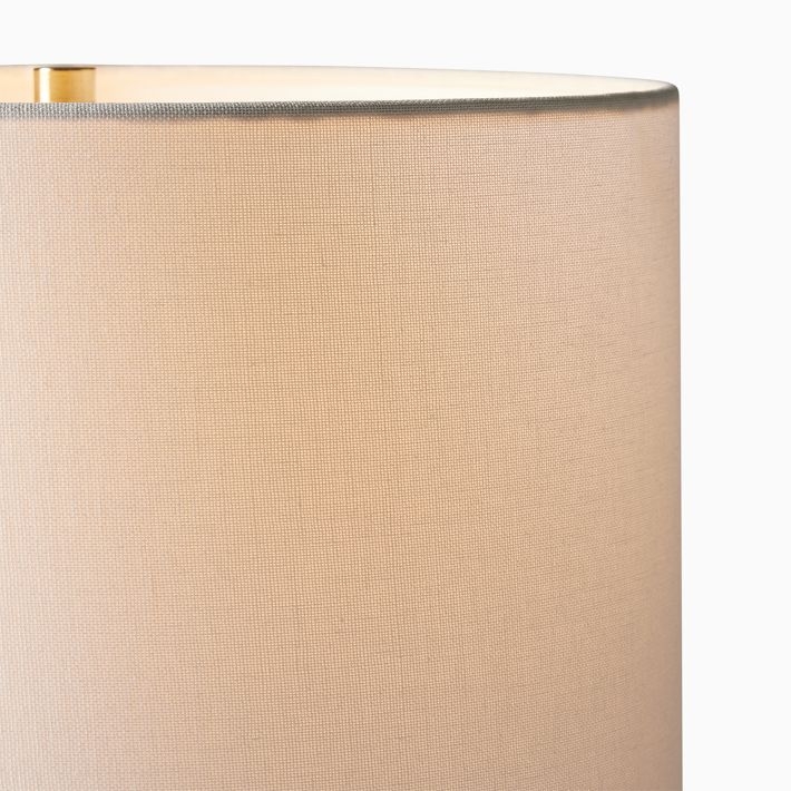 Wood and Ceramic Table Lamp White White Linen (17") - Image 5