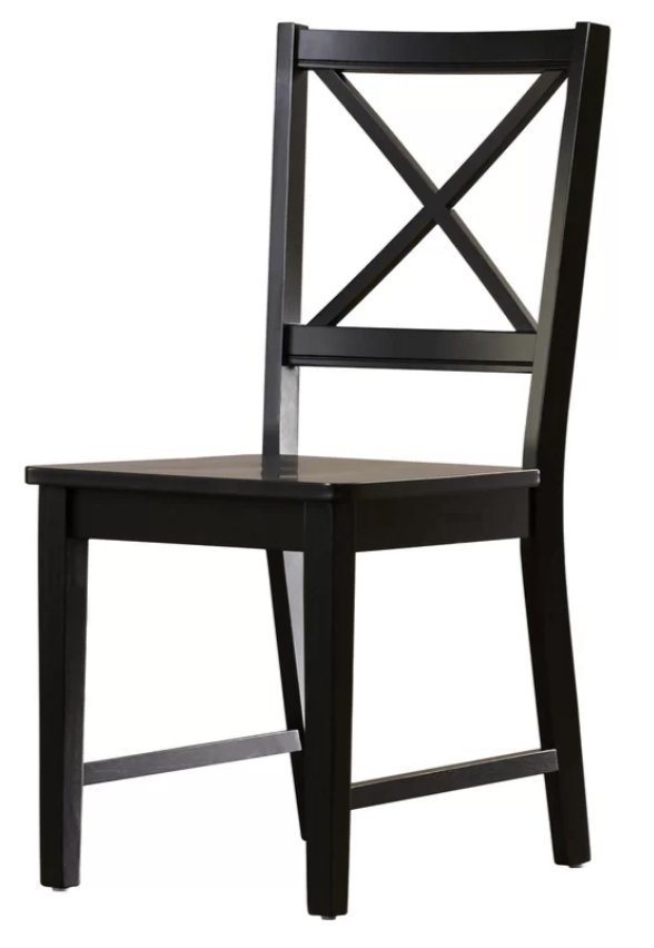 Powe Solid Wood Dining Chair (2 included) - Black - Image 0