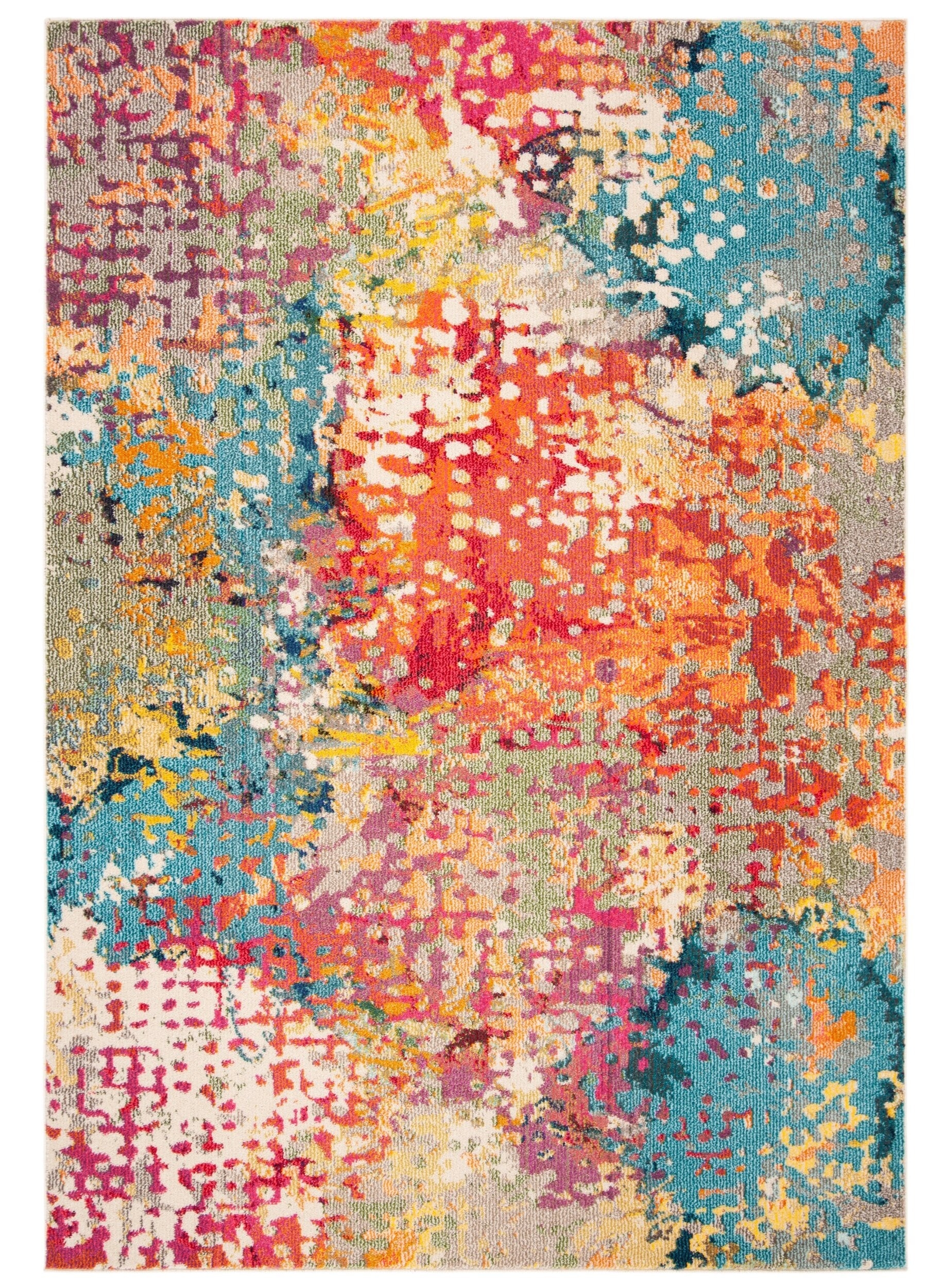 Neasa Abstract Orange Area Rug - Image 0