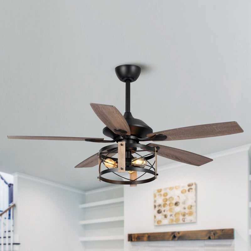 52'' Limones 5 - Blade Standard Ceiling Fan with Remote Control and Light Kit Included - Image 0