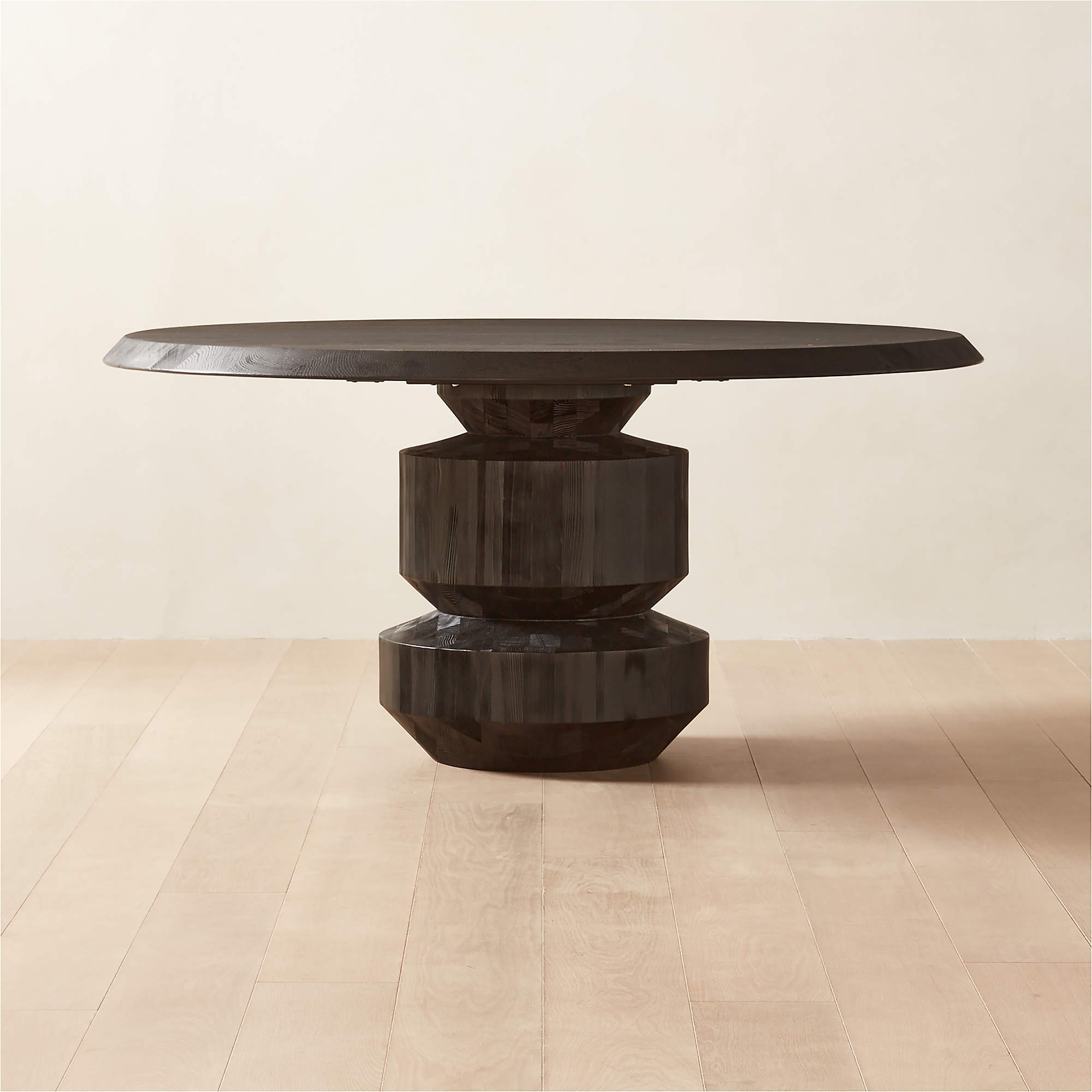 Sylvie Round Black Wood Dining Table 60" - Image 0