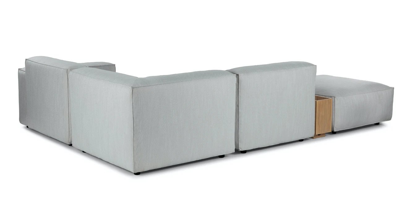 Solae Hush Gray / Oak Right Arm Corner Sectional - Image 2