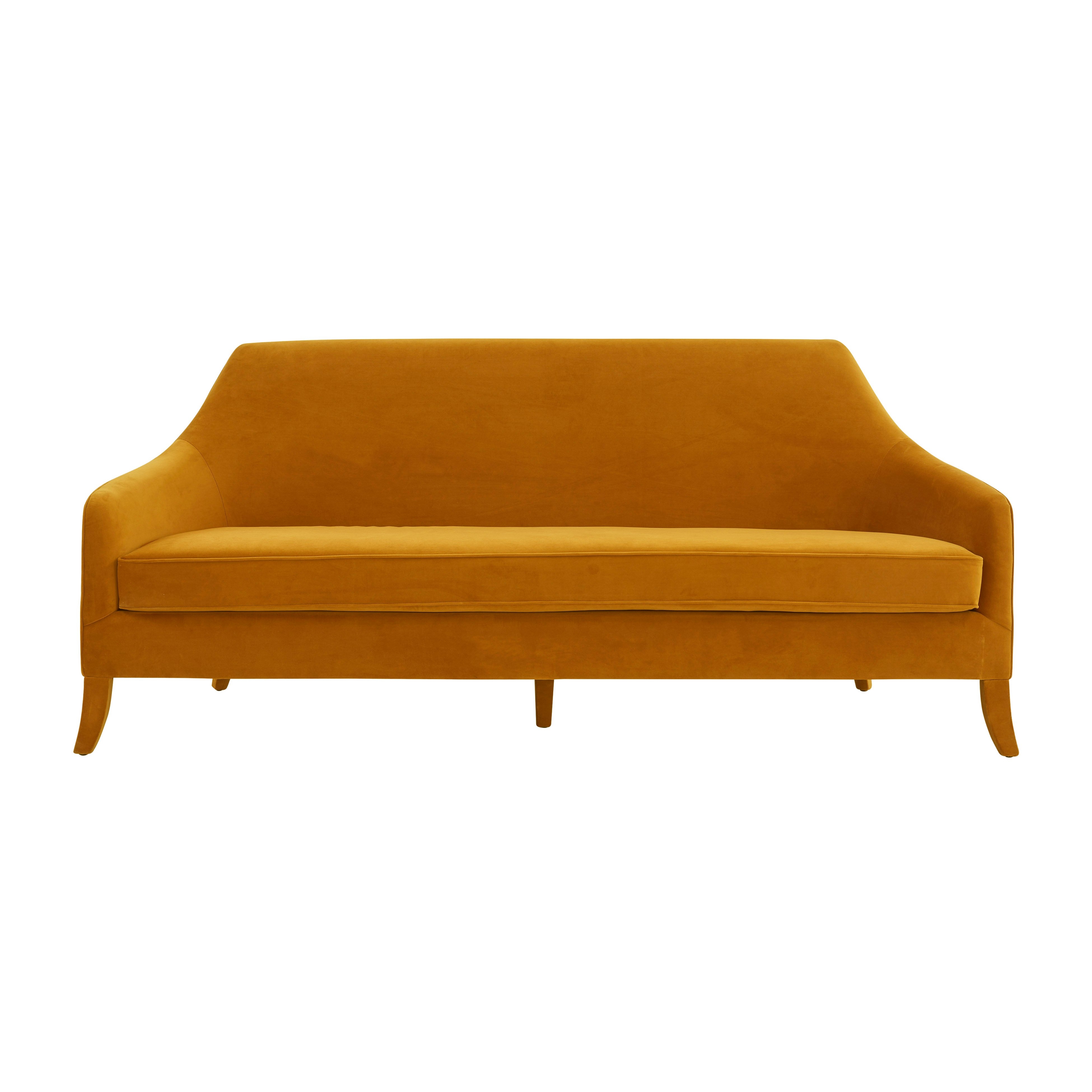 Neveah Turmeric Velvet Sofa - Image 0