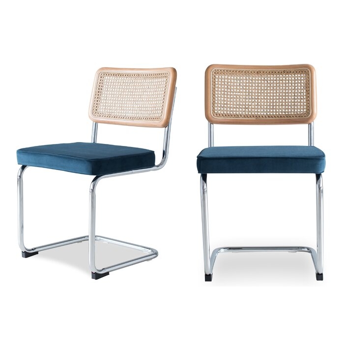 Elkmont Velvet Upholstered Metal Side Chair (Set of 2) - Image 0