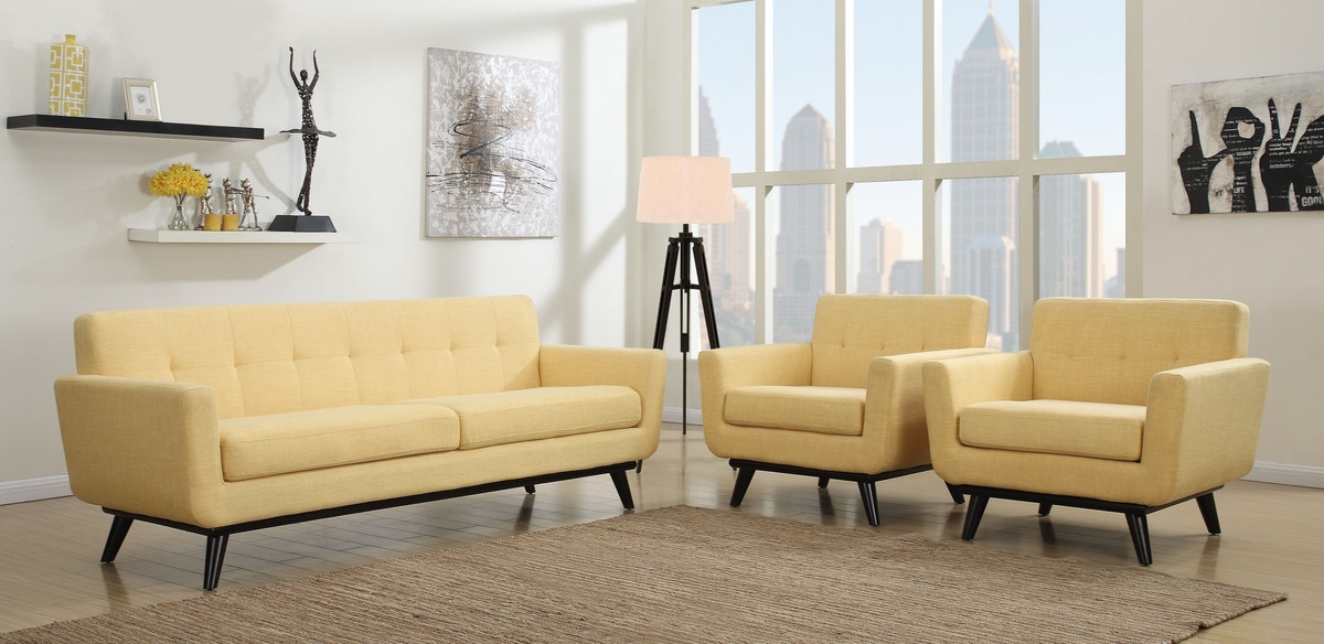 Sloane Sofa, Yellow Linen - Image 6