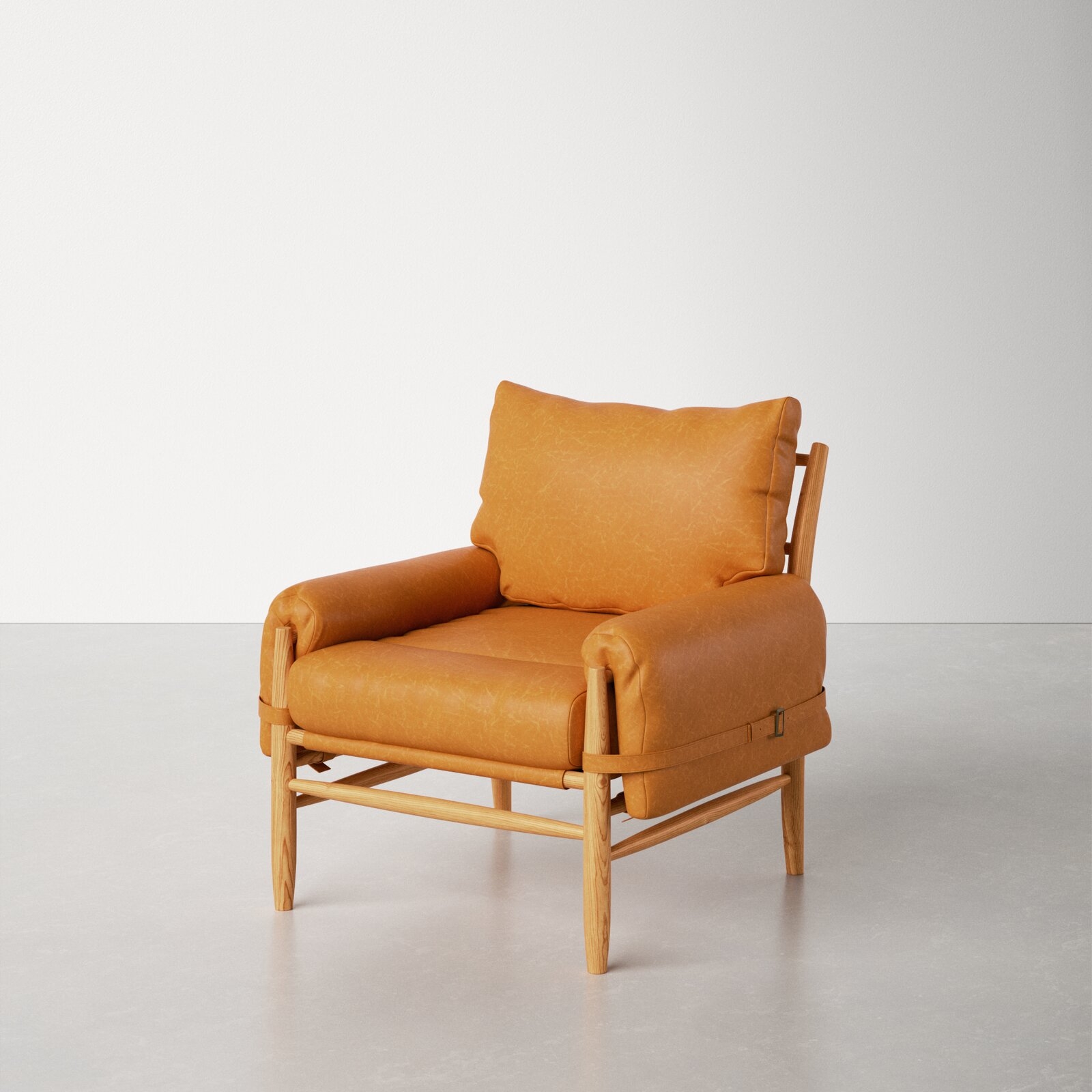 Marla Vegan Leather Armchair - Image 2