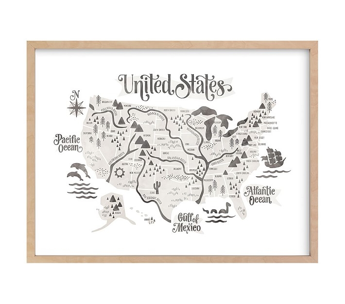 Pirate Map Wall Art by Minted(R), Natural, 24x18 - Image 0